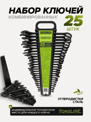 Изображение товара Набор ключей комбинированных, 25 предметов