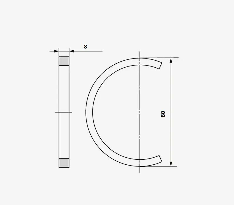 Кольцо SNL208/508-SR80x8 ZHLRU — фото 1