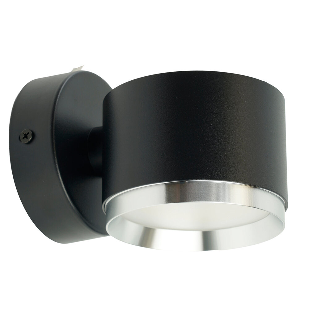 Светильник настенный Barrel DUET 12W 230V GX53 черный + хром IP20 Feron HL4598 51691