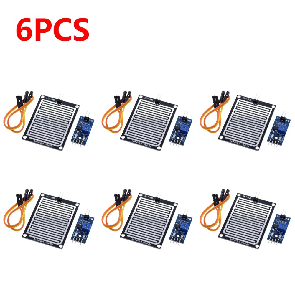 Датчик дождя и влажности ALLOYSEED Raindrops Detection Sensor Module 6pcs