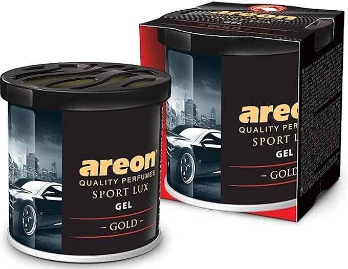 Освежитель воздуха "Areon Gel", гелевый, для авто, с ароматом голд