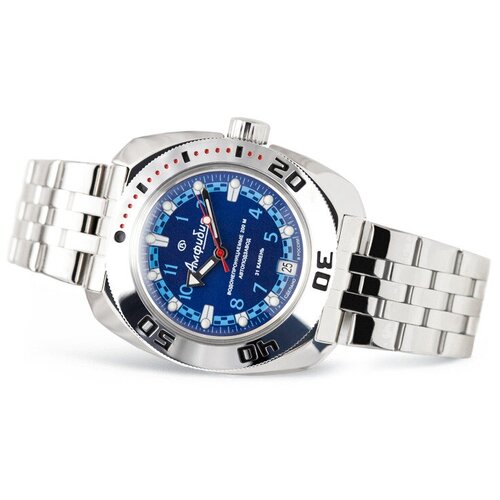 Наручные часы Восток Амфибия, бесцветный, синий наручные часы восток часы восток 2416 420957 браслет серебряный