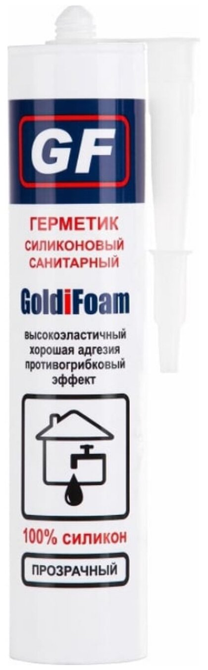 Герметик GoldiFoam силиконовый санитарный