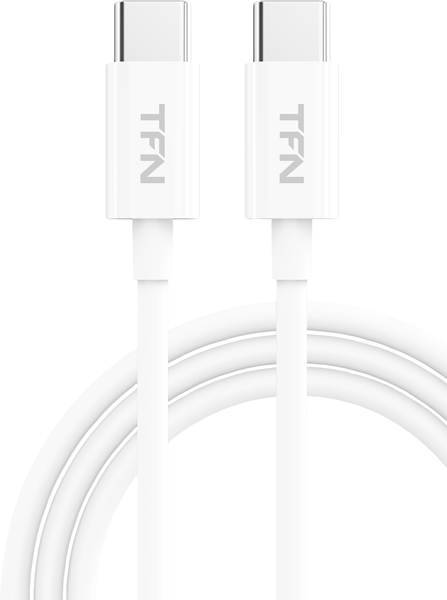 Кабель TFN USB Type-C (m), USB Type-C (m), 1м, белый [tfn-cusbcc1mtpwh] - фото №1