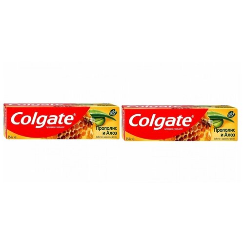 Colgate, зубная паста, прополис и алоэ, 100 мл, 2 шт зубная паста lion etiquette для профилактики неприятного запаха горизонтальная туба 130 г