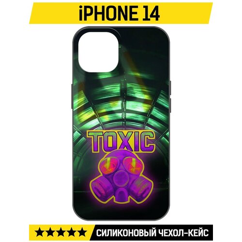 Чехол-накладка Krutoff Soft Case Cтандофф 2 (Standoff 2) - Стикер Toxic для iPhone 14 черный чехол накладка krutoff soft case cтандофф 2 standoff 2 стикер toxic для iphone 15 plus черный