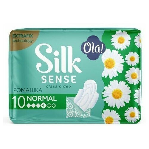 ОЛА OLA! прокладки SILK SENSE Classic Deo Normal Ромашка №10 (индивид упак)