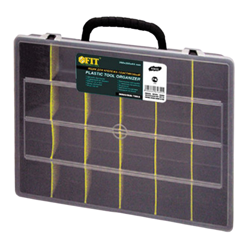 Ящик FIT 65655, 36x28x7 см, 14'' , черный/желтый ящик для крепежа fit 65655