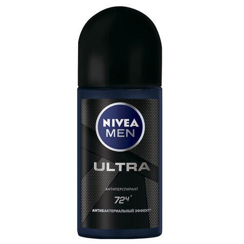 Дезодорант-антиперспирант шариковый NIVEA MEN ULTRA с антибактериальным эффектом, 50 мл. mabrem спрей от пота и деодора парфюм стойкий устраняет запах подмышек для мужчин и женщин дезодорант для подмышек антиперспирант