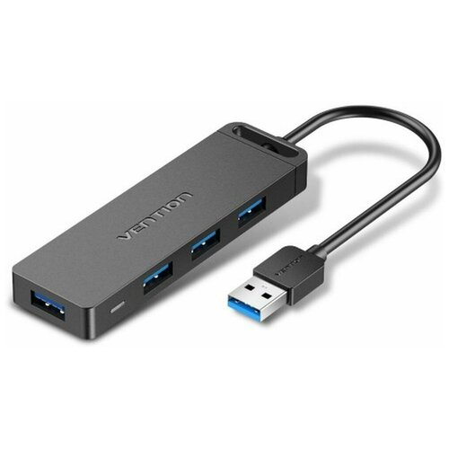 USB - хаб 4-port USB3.0 Hub Vention CHLBB Черный