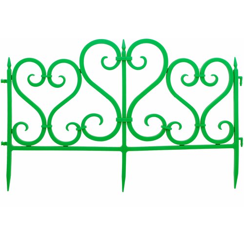 ограждение садовое декоративное арка цвет белый Ограждение садовое декоративное «Ажурное» цвет зелёный