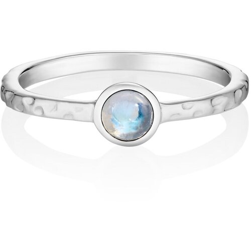 Кольцо Aloha Gaia Кольцо BETA c лунным камнем, серебро, 925 проба, размер 17.5