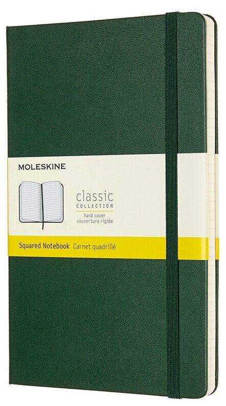 Блокнот Moleskine CLASSIC QP061K15 Large 130х210мм 240стр. клетка твердая обложка зеленый
