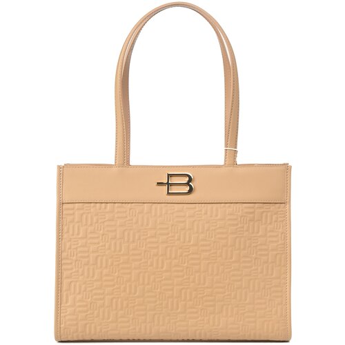 фото Сумка baldinini, натуральная кожа, синтетический материал, бежевый