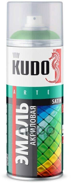 Краска-Спрей Kudo Акриловая Satin Ral 6002 (520Мл) Зелёная Листва (Ku-0A6002) Kudo арт. KU0A6002