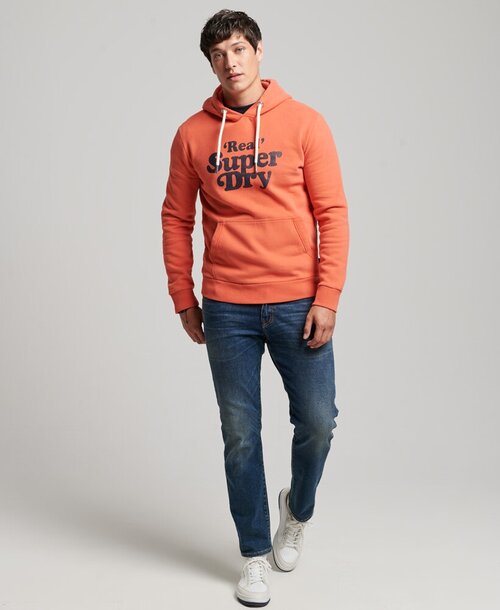 Худи Superdry, размер L, коралловый, красный