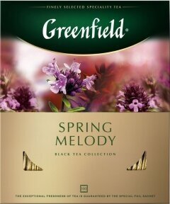 Чай черный Greenfield Spring Melody с чабрецом и мятой в пакетиках, 100 шт - фото №12