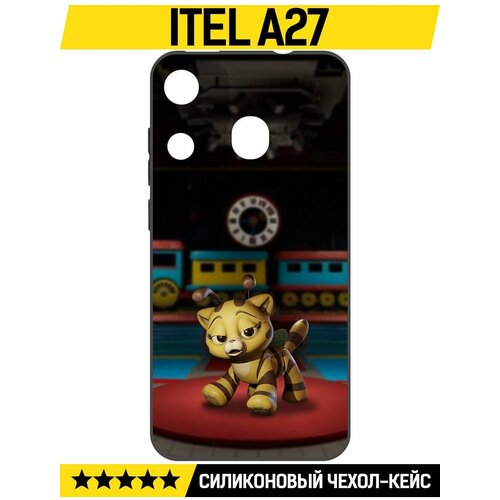 Чехол-накладка Krutoff Soft Case Хаги Ваги - Кошка-Пчёлка для ITEL A27 черный