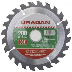 Пильный диск URAGAN Optimal Cut 36801-200-30-36 200х30 мм