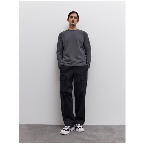 Брюки GATE31, повседневные, прямой силуэт, размер XL, черный