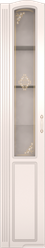 Виктория (17) шкаф для белья со стеклом белый снег-белый глянец