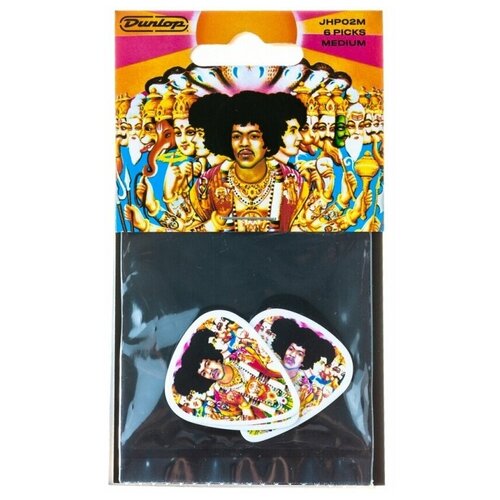 Jimi Hendrix Bold As Love Медиаторы 24шт, Dunlop JHR02M медиаторы dunlop jh pt02m jimi hendrix bold as love упаковка 12 шт