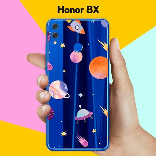 Силиконовый чехол Узор из планет на Honor 8X