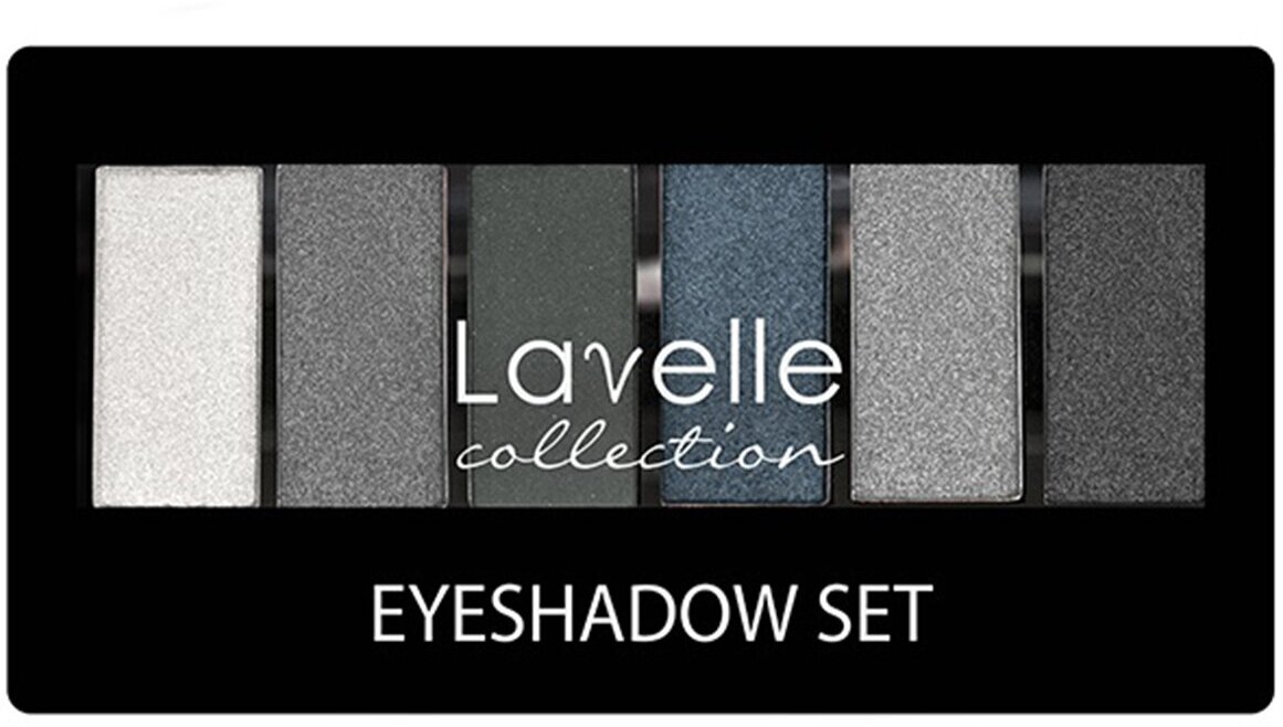 LAVELLE COLLECTION Палетка теней для век 6-ти цветная, 11,7 г, 02 серо-голубой