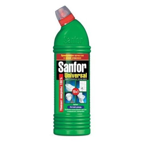 Универсальная жидкость для чистки и дезинфекции Sanfor Летний дождь 1л