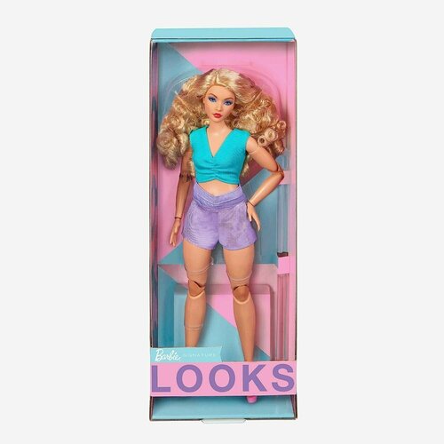 Кукла Барби Лукс Пышка блондинка Андра Barbie Looks 2023 Curvy, Curly Blonde Hair №16