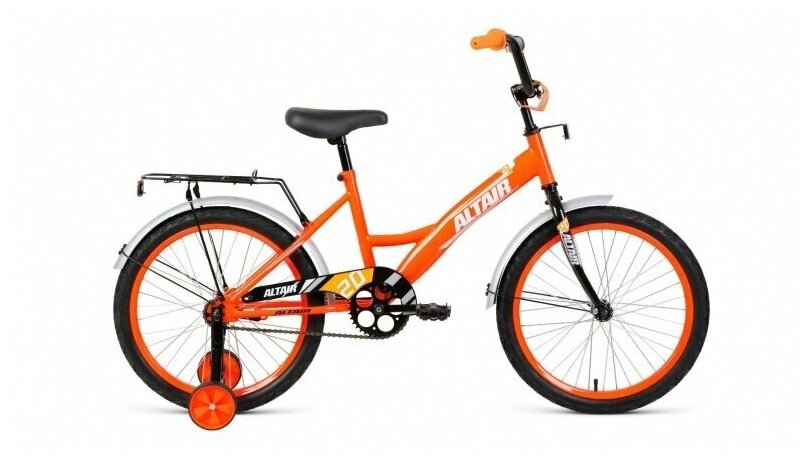 Велосипед ALTAIR KIDS 20 (20" 1 ск. рост. 13") 2022, ярко-оранжевый/белый, IBK22AL20042