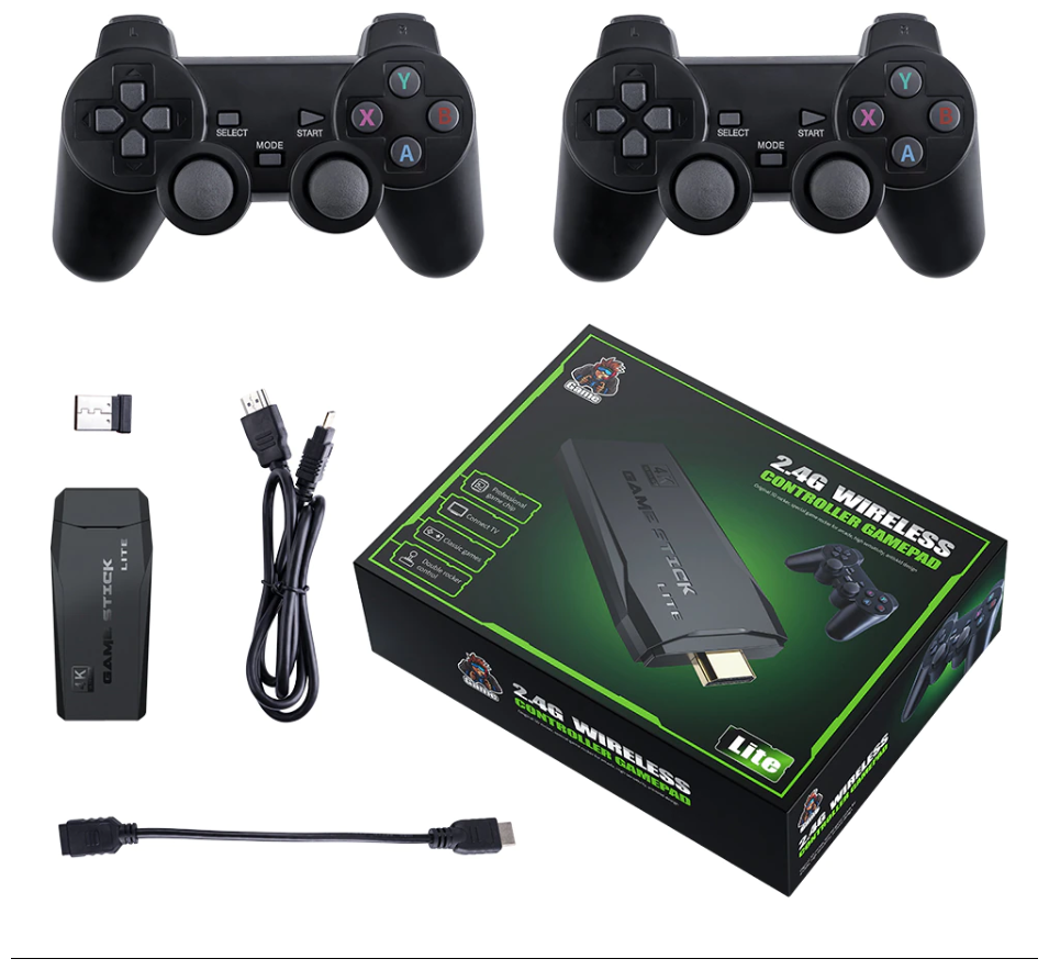 Приставка игровая Game Stick 4K Lite 64Gb\ встроенные игры \ игровая приставка консоль\ iziTechno