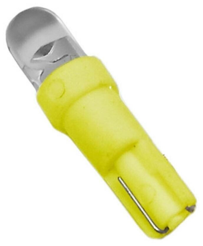 Лампа автомобильная светодиодная ME-0415Y 12V W1.2W W2х4.6d Round Yellow MEGA ELECTRIC 5шт.