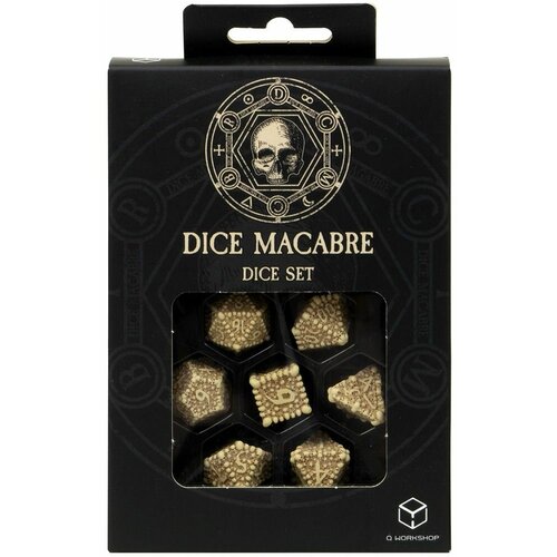 Набор кубиков для настольных ролевых игр (Dungeons and Dragons, DnD, D&D, Pathfinder) - Dice Macabre Dice Set a set of seven dice d4 d6 d8 d10 d12 d20 board game dice set