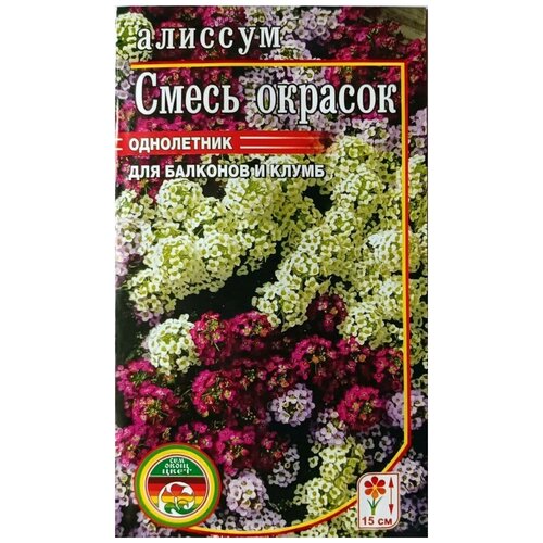 Семена Цветов Алиссум Смесь Окрасок однолетник 0,3 г