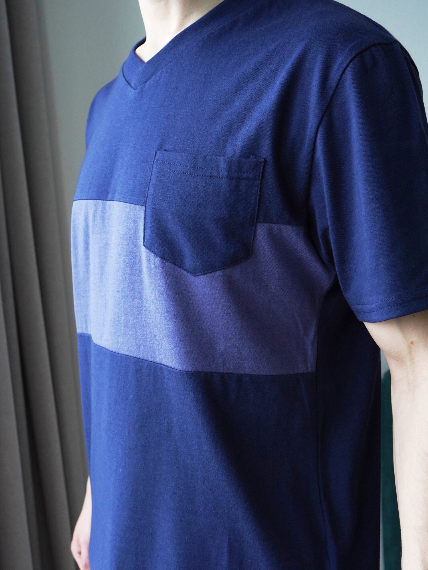 Пижама мужская летняя с шортами 77-676AZU, XL - фотография № 7