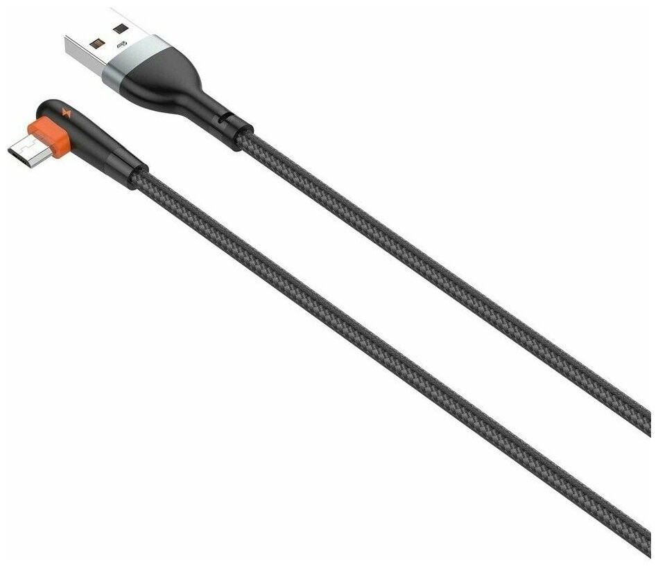 Аксессуар Ldnio LS562 USB - MicroUSB 2.4A 1m Black-Orange LD_C3803