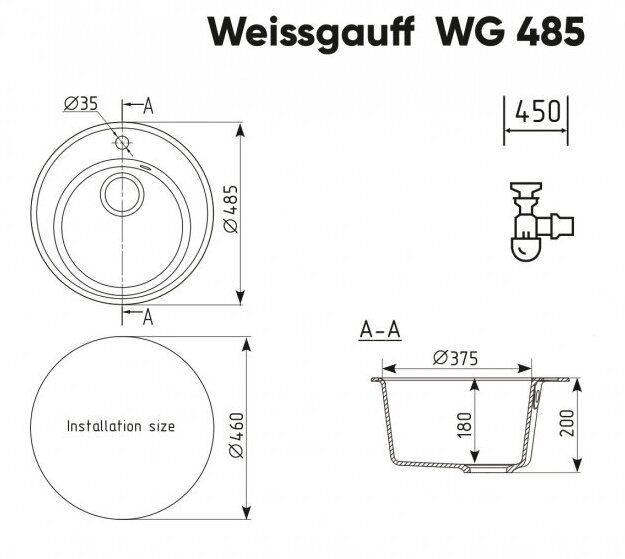 Мойка Weissgauff WG 48501 White - фотография № 4