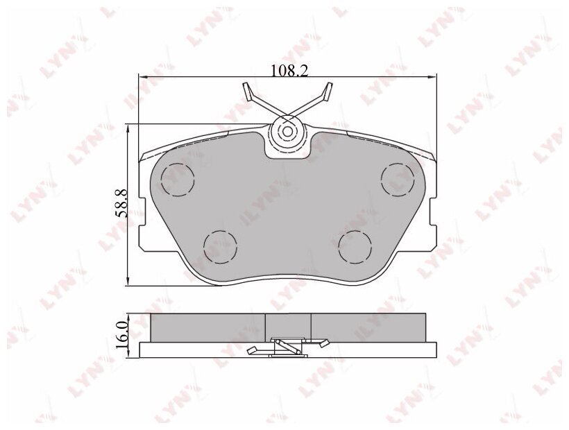Колодки тормозные дисковые перед LYNXauto BD-5301