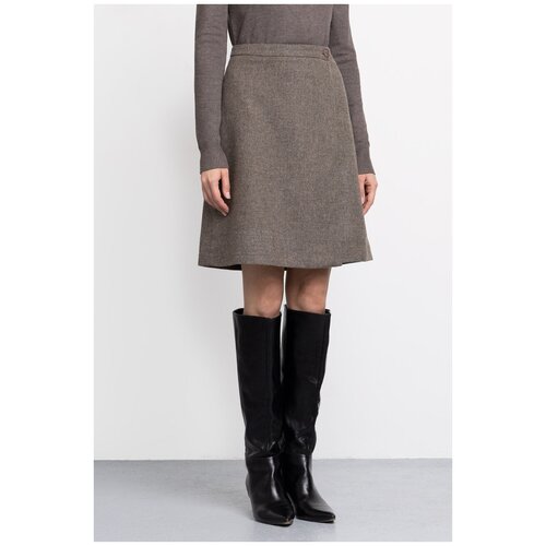 Юбка а-силуэта на запахе EMKA S990/gryvi Коричневый 42