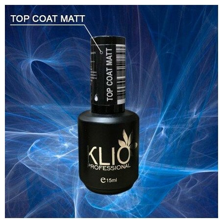 Топ матовый для гель-лака Бархат Top Coat Matte Klio professional 15 мл