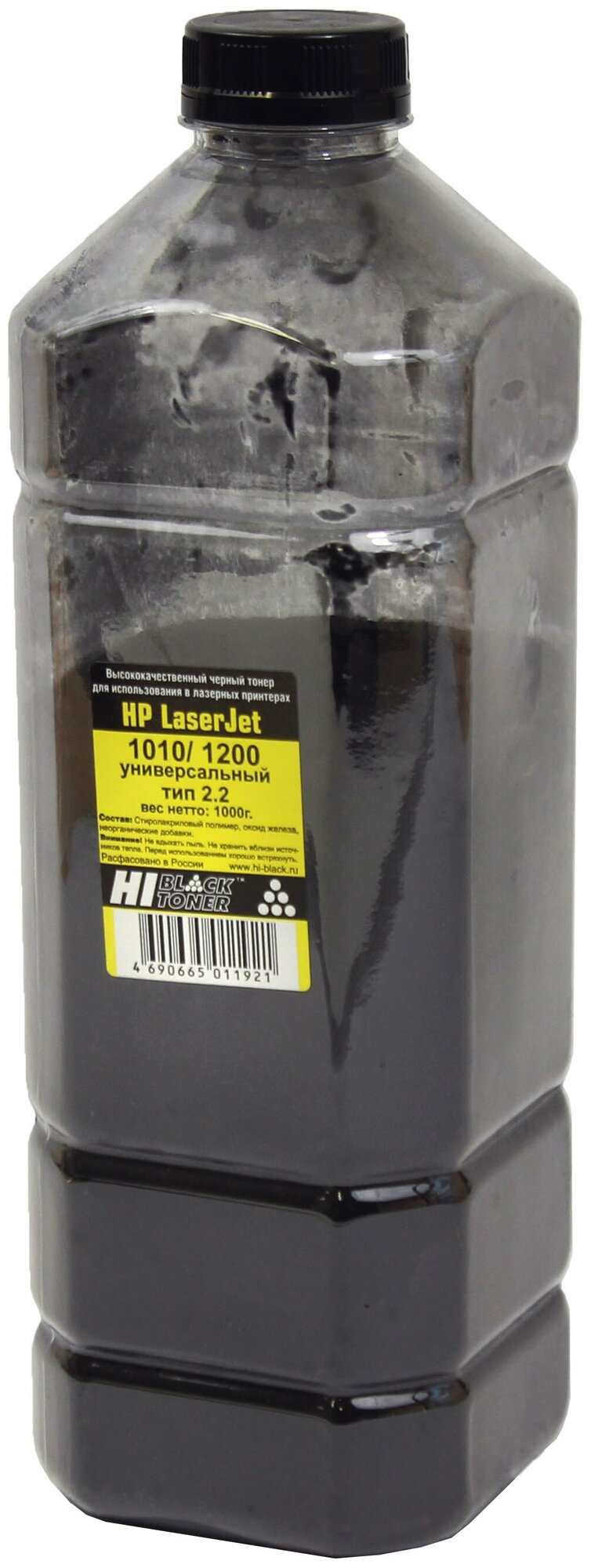 Тонер Hi-Black Универсальный для HP LJ 1010/ 1200, Тип 2.2, черный, 1 кг, для HP LJ 1010/1200, черный, 1000 г, 1 цвет