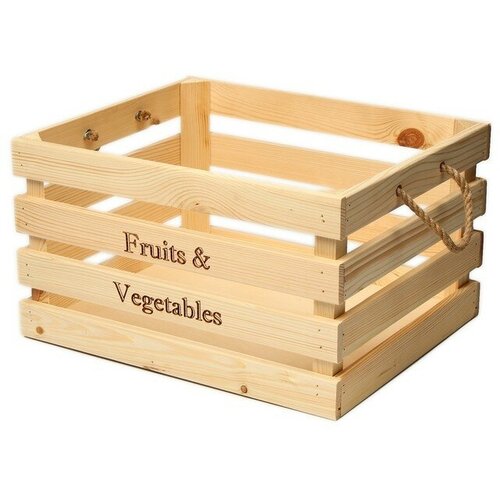 Ящик для овощей и фруктов, 40 × 33 × 23 см, деревянный