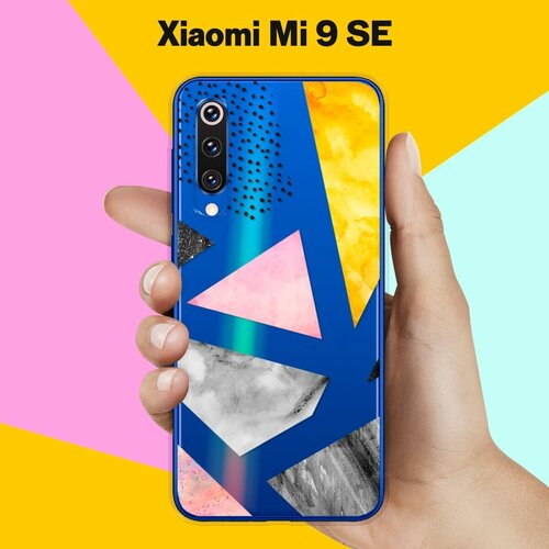 Силиконовый чехол на Xiaomi Mi 9 SE Треугольники / для Сяоми Ми 9 СЕ силиконовый чехол на xiaomi mi 9 se цветы 10 для сяоми ми 9 се