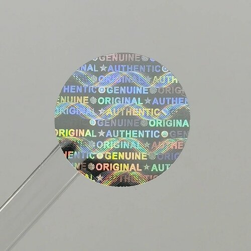 Самоклеящиеся гарантийные голографические наклейки, диаметр 1,5 см, 100 штук.