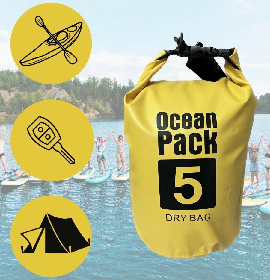 Гермомешок ПВХ Ocean pack, 5 литров, Желтый