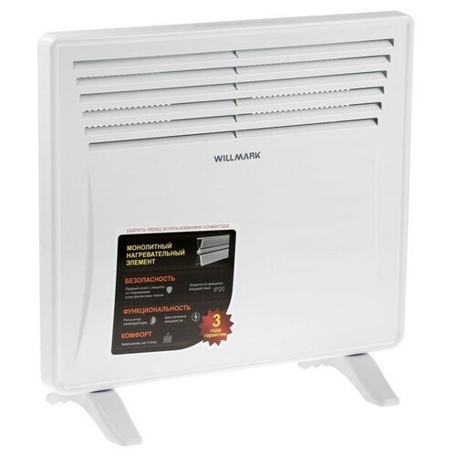 Обогреватель WILLMARK CH-1000YW конвекторный настенныйнапольный 1000 Вт 20 м белый 545000₽