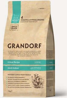 Изображение товара Корм сухой Grandorf 4 вида мяса с пробиотиками для домашних кошек, 2 кг