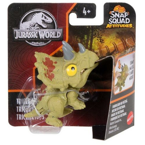 фигурка цепляющийся динозавр анкилозавр бампи jurassic world ankylosaurus bumpy snap squad gvg70 mattel 2020 Фигурка Jurassic World Сбежавшие динозаврики Snap Squad Трицератопс GXW74