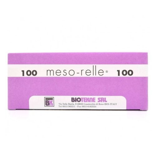 Игла для мезотерапии Meso-relle одноразовая, 4 мм x 0.2 мм, размер: 33G, 100 шт.